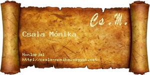 Csala Mónika névjegykártya